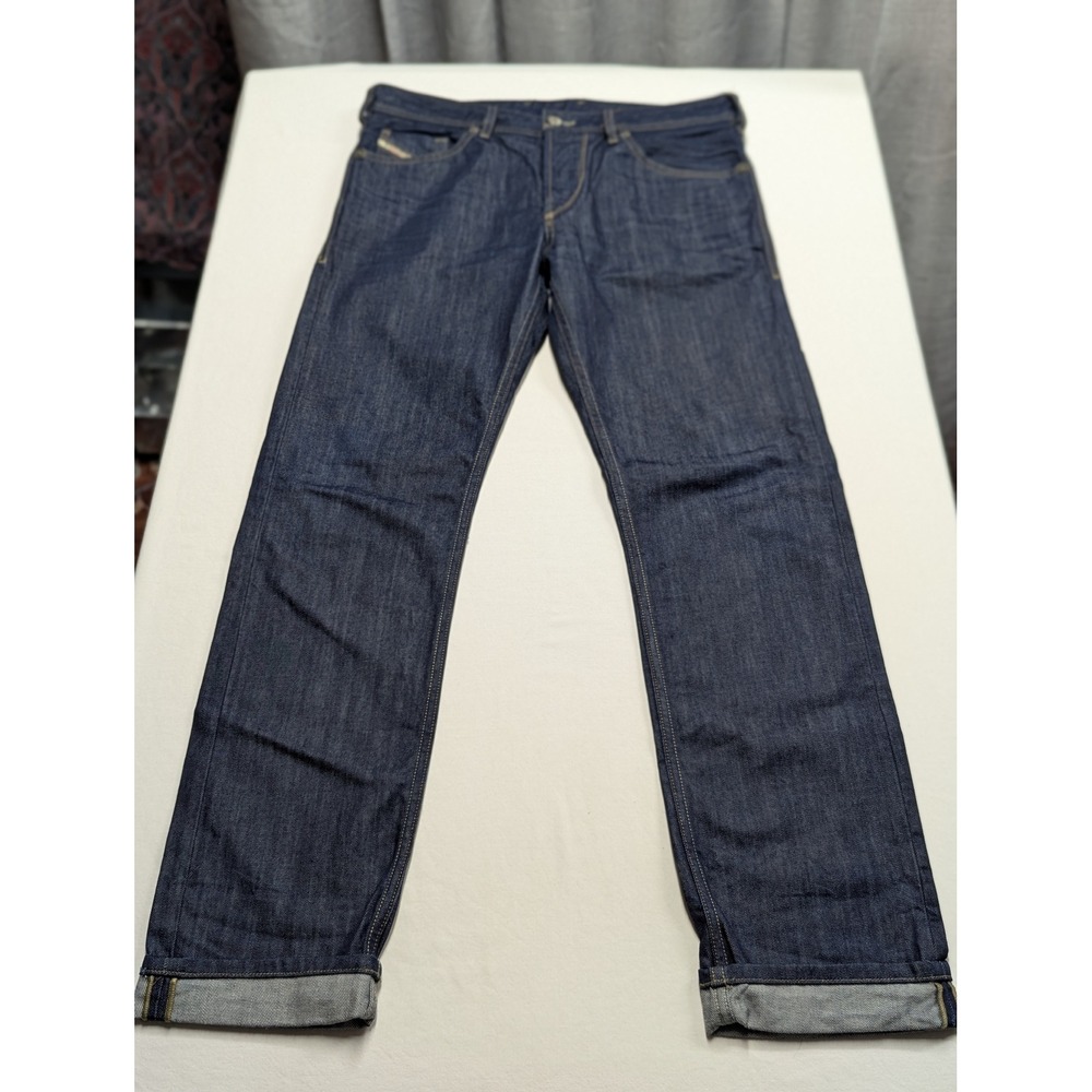 Diesel Koolter Mens Regular Slim Tapered Jeans Dark Wash 0880G W31 L30